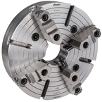 4-Jaw(2Pc) Independent Forged Steel Body Chuck 20" A2-8, 4.92" Hole, - Makers Industrial Supply