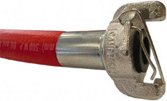 Continental ContiTech - 1" ID x 1-3/8" OD 50' Long Jackhammer Hose - Universal Style Coupling Ends, 200 Working psi, 180°, 1" Fitting, Red - Makers Industrial Supply