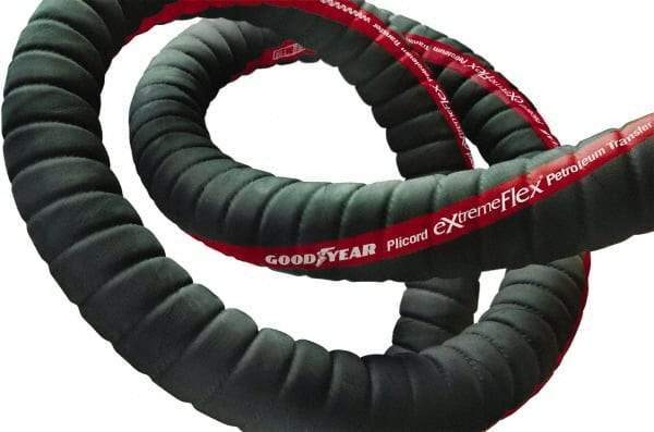 Continental ContiTech - 3" ID x 3-1/2" OD, 100' OAL, Pex Petroleum Transfer Hose - 200 Max Working psi, -40 to 200°F, 3" Bend Radius, Black - Makers Industrial Supply