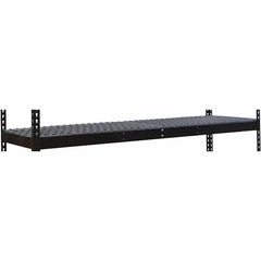 Hallowell - 72" Wide, Open Shelving Accessory/Component - Steel, 30" Deep, Use with Black Rivetwell Double Rivet Boltless Shelving - Makers Industrial Supply