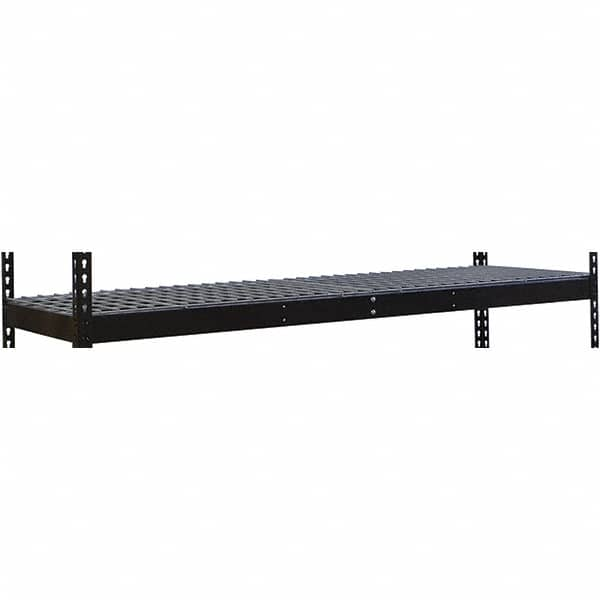 Hallowell - 96" Wide, Open Shelving Accessory/Component - Steel, 48" Deep, Use with Black Rivetwell Double Rivet Boltless Shelving - Makers Industrial Supply