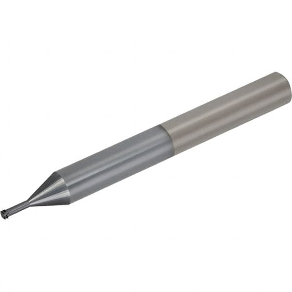 Vargus - M3x0.50 ISO, 2.4mm Cutting Diam, 4 Flute, Solid Carbide Helical Flute Thread Mill - Internal Thread, 0.5mm LOC, 76mm OAL, 6mm Shank Diam - Makers Industrial Supply