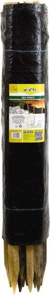 Tenax - 100' Long" x 36" High Silt Fence - Black Woven Polypropylene, For Erosion Control - Makers Industrial Supply