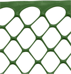 Tenax - 50' Long x 4' High, Green Temporary Warning Barrier Fence - 1-1/2" x 1-1/2" Mesh - Makers Industrial Supply