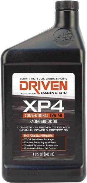 Joe Gibbs Driven Racing Oil - 1 Quart Conventional Racing Oil - Grade 15W-50 - Makers Industrial Supply