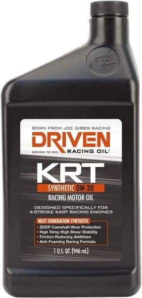 Joe Gibbs Driven Racing Oil - 1 Quart Synthetic Racing Oil - Grade 0W-20 - Makers Industrial Supply