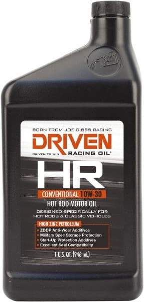 Joe Gibbs Driven Racing Oil - 1 Quart Conventional Oil - Grade 10W-30 - Makers Industrial Supply