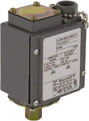 Square D - 4, 13 and 4X NEMA Rated, SPDT, 0.2 to 10 psi, Vacuum Switch Pressure and Level Switch - Adjustable Pressure, 120 VAC, 125 VDC, 240 VAC, 250 VDC, Screw Terminal - Makers Industrial Supply