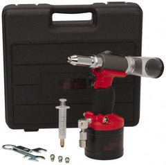 PRO-SOURCE - 3/32, 1/8, 5/32 & 3/16" Capacity, Air Riveter - 4 CFM, 15mm Long Stroke, 1/4 NPT Inlet - Makers Industrial Supply