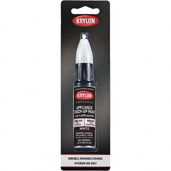 Krylon - 2 oz White Gloss Finish Paint Pen - Pen, Direct to Metal, 666 gL VOC Compliance - Makers Industrial Supply