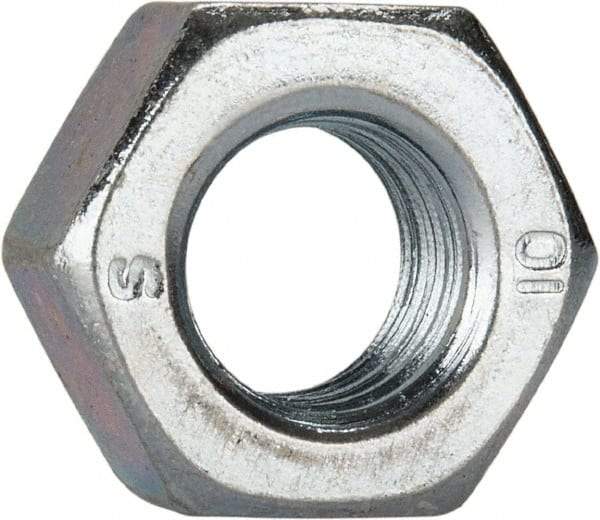 Value Collection - M8x1.25 Metric Coarse Steel Right Hand Hex Nut - 13mm Across Flats, 6.5mm High, Zinc-Plated Finish - Makers Industrial Supply