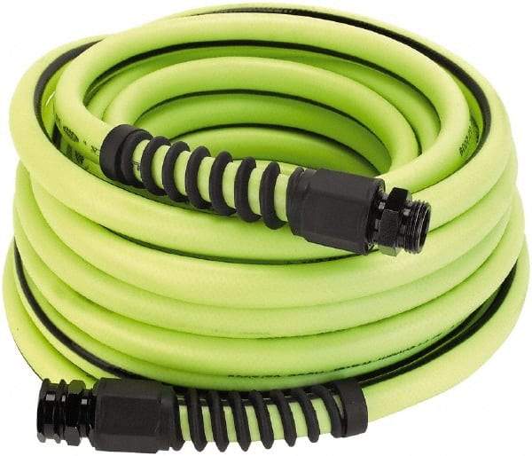 Legacy - 100' Long Water Hose - 5/8" Diam, 3/4" GHT, Hybrid Polymer, 165 psi, All Season, Green - Makers Industrial Supply