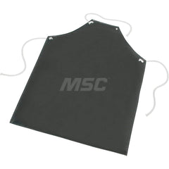 Ability One - Aprons; Garment Style: Bib Apron ; Garment Type: Chemical Resistant ; Garment Length (Inch): 45 ; Garment Size: 35" x 45" ; Color: Black ; Material: Rubber - Exact Industrial Supply