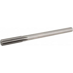 Hertel - 15mm High Speed Steel Chucking Reamer - Straight Flute, 0.4355" Straight Shank, 2" Flute Length, 8" OAL - Makers Industrial Supply