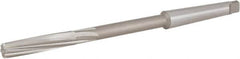 Hertel - 17/32" High Speed Steel 6 Flute Chucking Reamer - Spiral Flute, 1MT Morse Taper Shank, 2" Flute Length, 8" OAL - Makers Industrial Supply