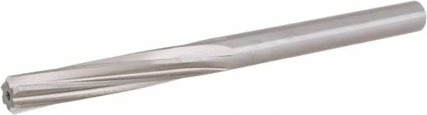 Chucking Reamer: 0.238″ Dia, 4″ OAL, 1-1/2″ Flute Length, Straight Shank, High Speed Steel 6 Flute