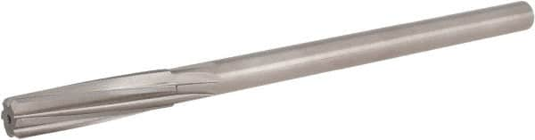 Hertel - 13/32" High Speed Steel 6 Flute Chucking Reamer - Spiral Flute, 0.3105" Straight Shank, 1-3/4" Flute Length, 7" OAL - Makers Industrial Supply