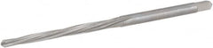 Hertel - #6/0 Pin, 0.0806" Diam, 0.0611" Small End, 3/32" Diam Straight Shank, 15/16" Flute, Taper Pin Reamer - Makers Industrial Supply