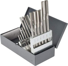 Hertel - 0.124" to 0.501", Chucking Reamer Set - Straight Flute, Right Hand Cut, 14 Pieces - Makers Industrial Supply