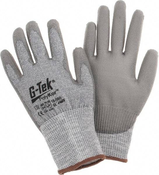 PIP - Size L, ANSI Cut Lvl A4, Cut Resistant Gloves - Palm & Fingers Coated, Gray - Makers Industrial Supply