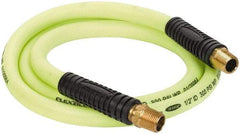 Legacy - 1/2" ID x 0.74" OD 6' Long Lead-In Whip Hose - FNPT x MNPT Swivel Ends, 300 Working psi, 140°, 1/2" Fitting, Green - Makers Industrial Supply