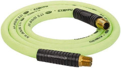 Legacy - 1/2" ID x 0.74" OD 8' Long Lead-In Whip Hose - FNPT x MNPT Swivel Ends, 300 Working psi, 140°, 1/2" Fitting, Green - Makers Industrial Supply