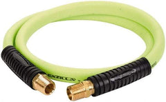 Legacy - 1/2" ID x 0.74" OD 4' Long Lead-In Whip Hose - FNPT x MNPT Swivel Ends, 300 Working psi, 140°, 1/2" Fitting, Green - Makers Industrial Supply