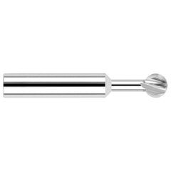 Harvey Tool - 1/8" Diam 300° Wrap Angle 0.116" LOC 4-Flute Uncoated Undercut End Mill - Exact Industrial Supply