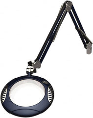 O.C. White - 43 Inch, Spring Suspension, Clamp on, LED, Spectre Blue, Magnifying Task Light - 8 Watt, 7.5 and 15 Volt, 2x Magnification, 5-1/4 Inch Wide, 7-1/2 Inch Long - Makers Industrial Supply