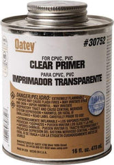 Oatey - 16 oz All Purpose Primer/Cleaner - Clear, Use with PVC - Makers Industrial Supply