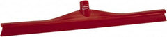 Vikan - 23.62" Rubber Blade Floor Squeegee - Single Edge, Red, Plastic Holder - Makers Industrial Supply