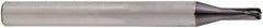 Niagara Cutter - 1/8", 4 Flute, Single End, Solid Carbide, 0.03" Corner Radius End Mill - 2-1/2" OAL, 20° Helix, Right Hand Flute, 1/8" LOC, Right Hand Cut, 3/8" Extended Reach - Makers Industrial Supply