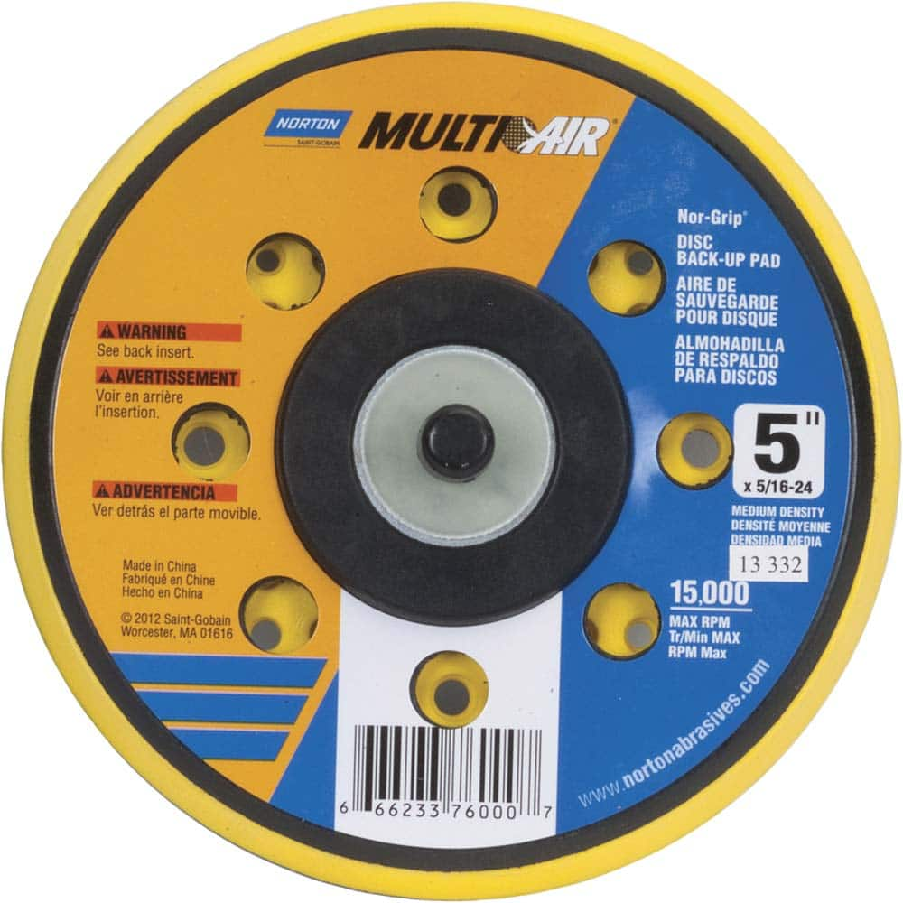 Norton - 5" Diam Disc Backing Pad - Exact Industrial Supply