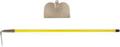 Ampco - 5" High x 8" Wide Square Aluminum Hoe - 55" Long Fiberglass Straight Handle - Makers Industrial Supply