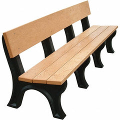 Vestil - 8' Long x 26-1/4" Wide, Recycled Plastic Bench Seat - Makers Industrial Supply