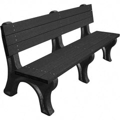 Vestil - 6' Long x 26-1/8" Wide, Recycled Plastic Bench Seat - Makers Industrial Supply