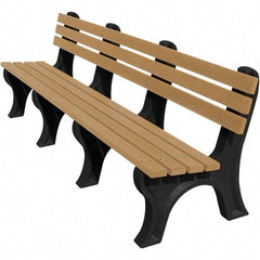 Vestil - 8' Long x 26-1/4" Wide, Recycled Plastic Bench Seat - Makers Industrial Supply