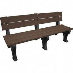 Vestil - 6' Long x 26-1/4" Wide, Recycled Plastic Bench Seat - Makers Industrial Supply