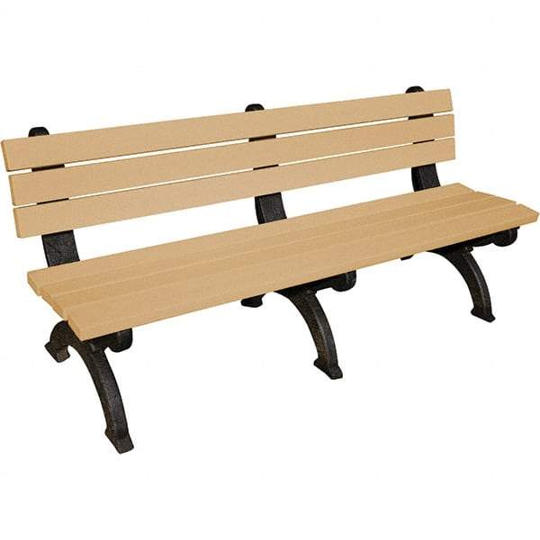 Vestil - 6' Long x 29" Wide, Recycled Plastic Bench Seat - Makers Industrial Supply