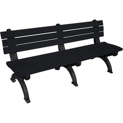 Vestil - 6' Long x 29" Wide, Recycled Plastic Bench Seat - Makers Industrial Supply