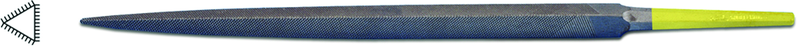 8" INOX Three-Square File, Cut 0 - Makers Industrial Supply