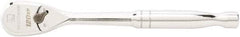 GearWrench - 3/8" Drive Pear Head Ratchet - Full Polish Chrome Finish, 8" OAL, 60 Gear Teeth, Full Polished Handle, Standard Head - Makers Industrial Supply