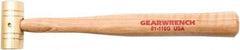 GearWrench - 1/2 Lb Nonsparking Brass Hammer - 10-1/2" OAL, 1" Face Diam, Hickory Handle - Makers Industrial Supply