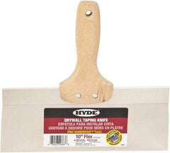 Hyde Tools - 10" Wide Flexible Blade Stainless Steel Joint Knife - Flexible, Hardwood Handle - Makers Industrial Supply