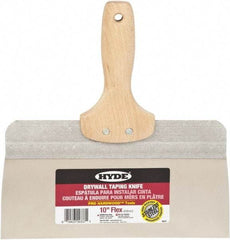 Hyde Tools - 10" Wide Flexible Blade Stainless Steel Joint Knife - Flexible, Hardwood Handle - Makers Industrial Supply