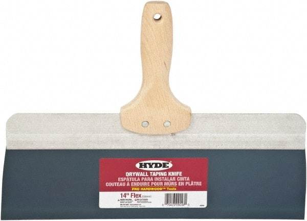 Hyde Tools - 14" Wide Flexible Blade Steel Joint Knife - Flexible, Hardwood Handle - Makers Industrial Supply