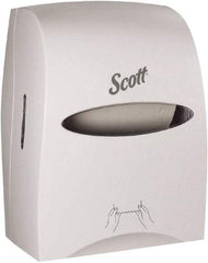 Scott - Hands Free, Plastic Paper Towel Dispenser - 16.13" High x 12.63" Wide x 10.2" Deep, 1 Roll, White - Makers Industrial Supply