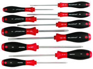 10 Piece - SoftFinish® Cushion Grip Screwdriver Set - #30290 - Includes: Slotted 3.0 - 6.5; Phillips #0 -2 and Square #1 - 3 - Makers Industrial Supply