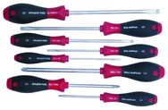 8 Piece - SoftFinish® Cushion Grip Screwdriver Set - #30298 - Includes: Slotted 3.0 - 8.0mm Phillips #1 - 3 - Makers Industrial Supply