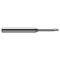 Harvey Tool - Ball End Mills; Mill Diameter (Decimal Inch): 0.0230 ; Number of Flutes: 3 ; Length of Cut (mm): 0.9000 ; Length of Cut (Decimal Inch): 0.0350 ; Material: Solid Carbide ; Overall Length (Inch): 2-1/2 - Exact Industrial Supply